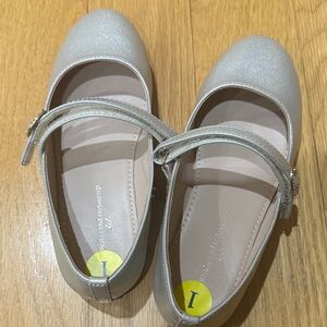 Elegant Silver Kids' Dress Shoes